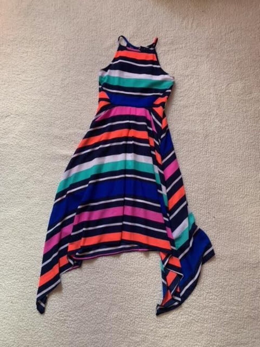 Girls multi-colored handkerchief-style dress